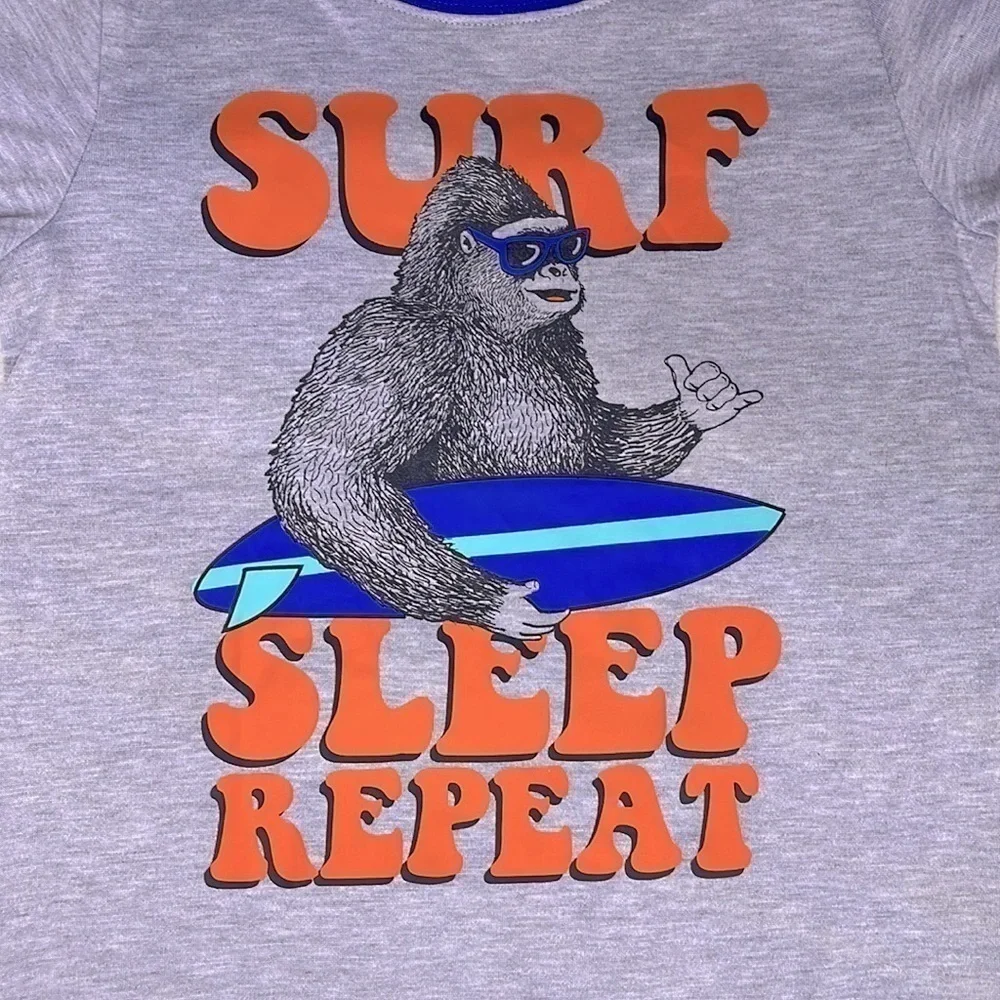 Carters Boys “Surf, Sleep, Repeat” Pajama 3-piece Set size 5T